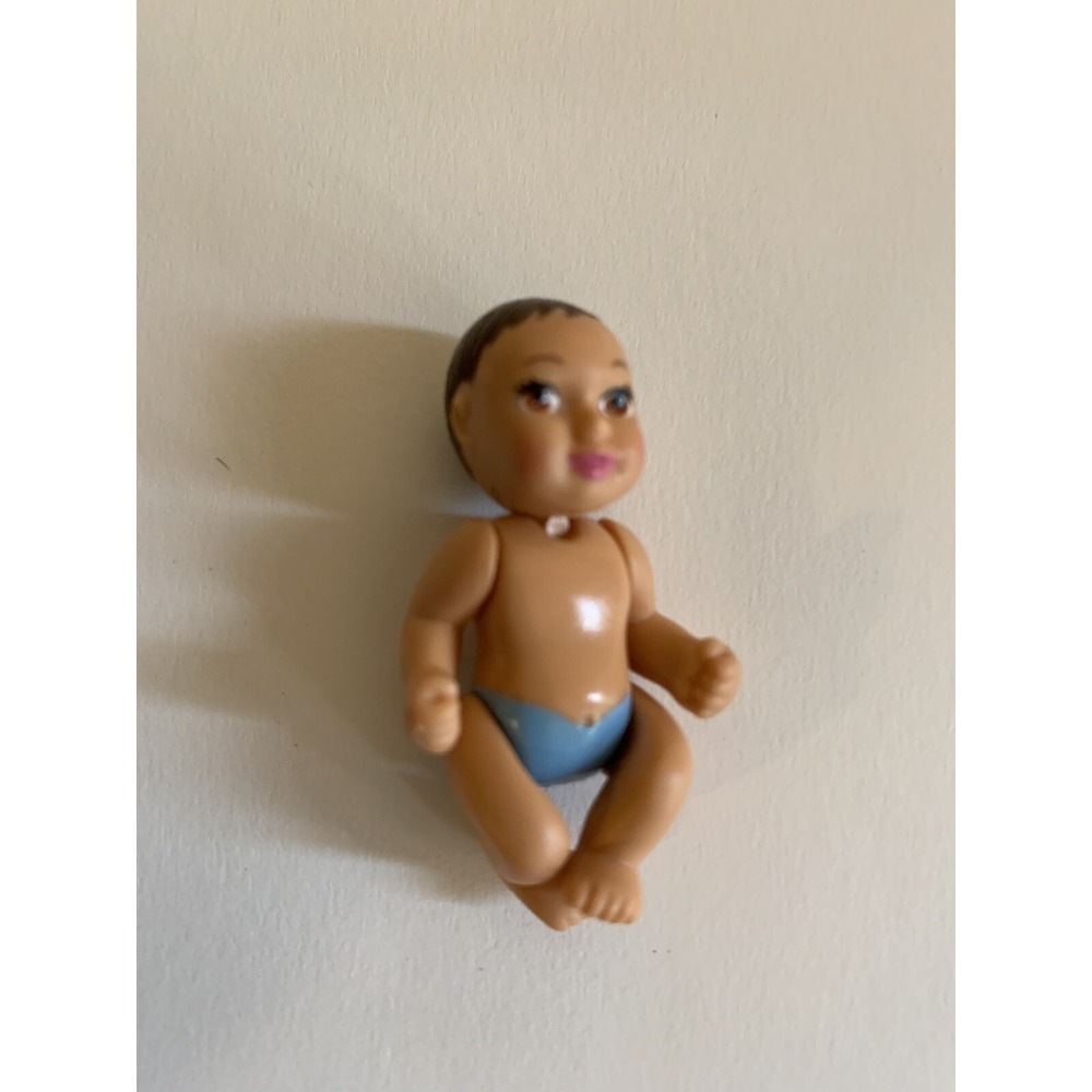 Hispanic Pregnant Barbie Midge's Baby Boy Blue Diaper Replacement Doll Mattel AA